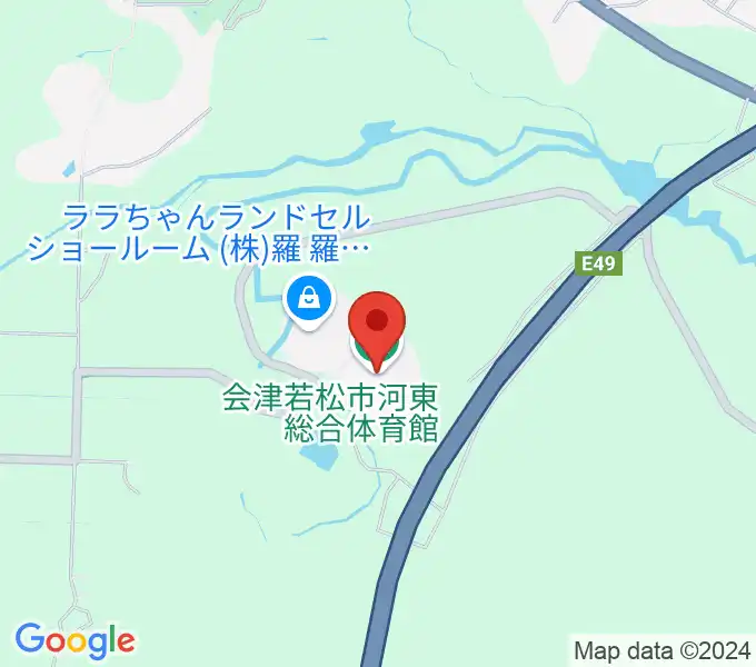 会津若松市河東総合体育館の地図