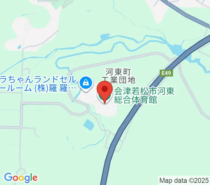 会津若松市河東総合体育館の地図