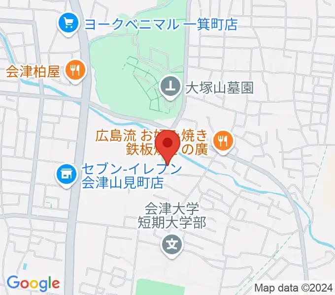 会津若松市ふれあい体育館の地図