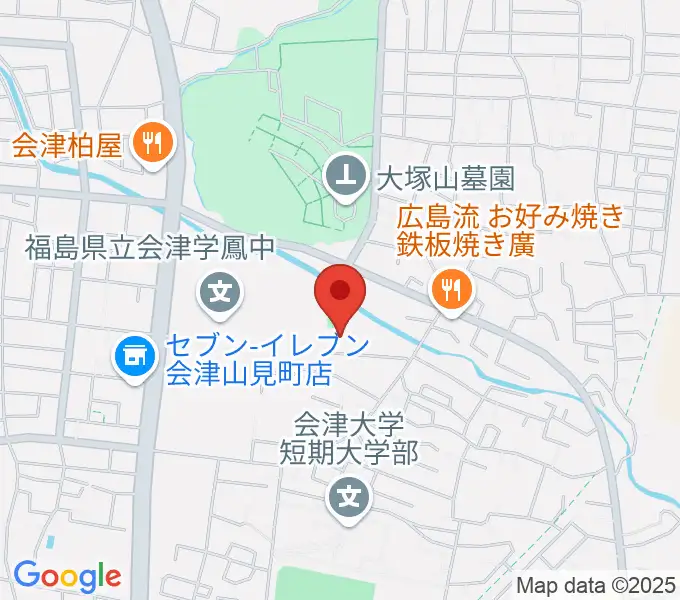 会津若松市ふれあい体育館の地図
