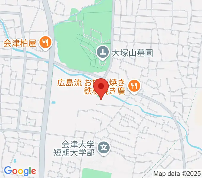 会津若松市ふれあい体育館の地図