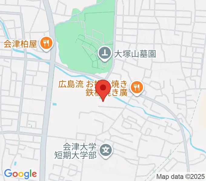 会津若松市ふれあい体育館の地図