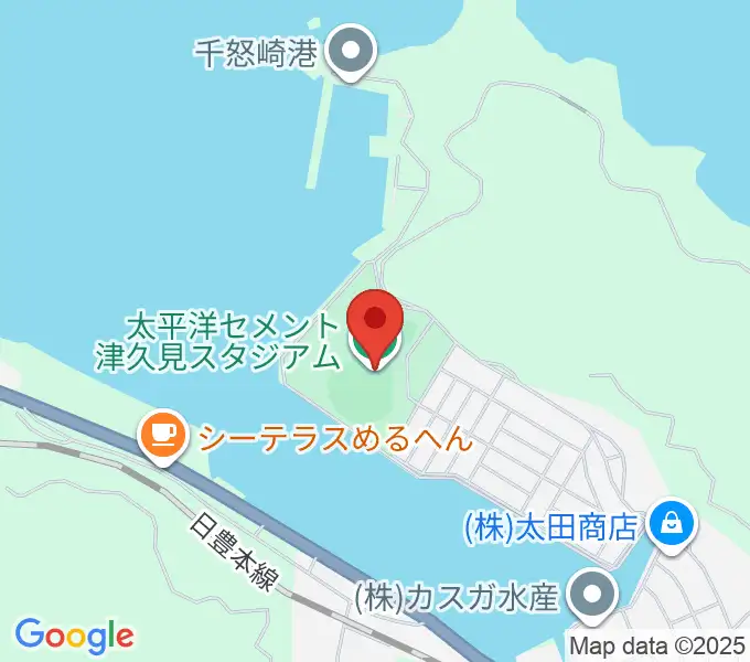 太平洋セメント津久見スタジアムの地図