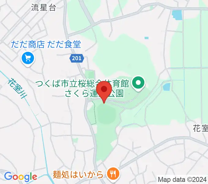 さくら運動公園野球場の地図