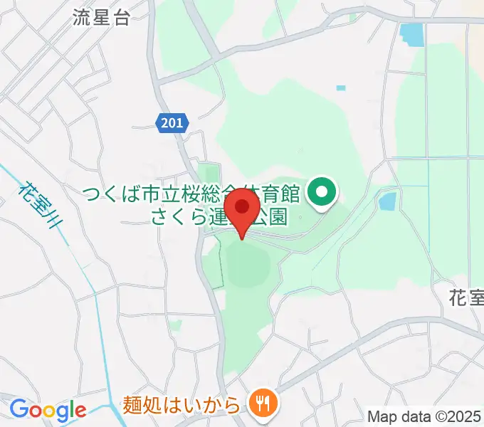 さくら運動公園野球場の地図