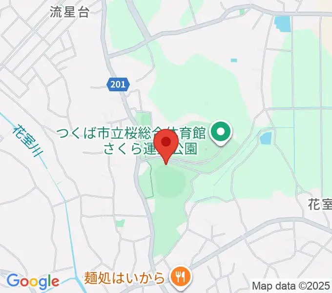 さくら運動公園野球場の地図