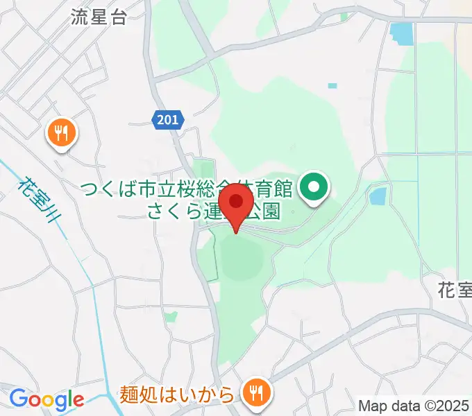 さくら運動公園野球場の地図