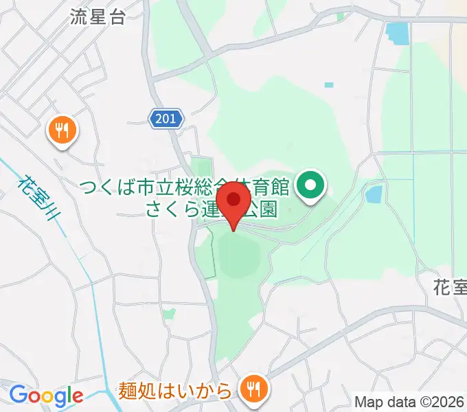 さくら運動公園野球場の地図