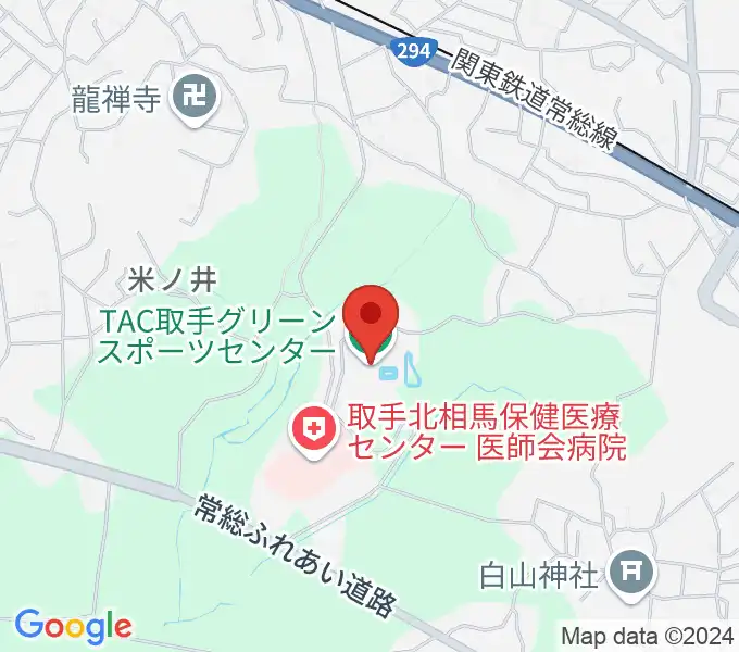 TAC取手グリーンスポーツセンターの地図