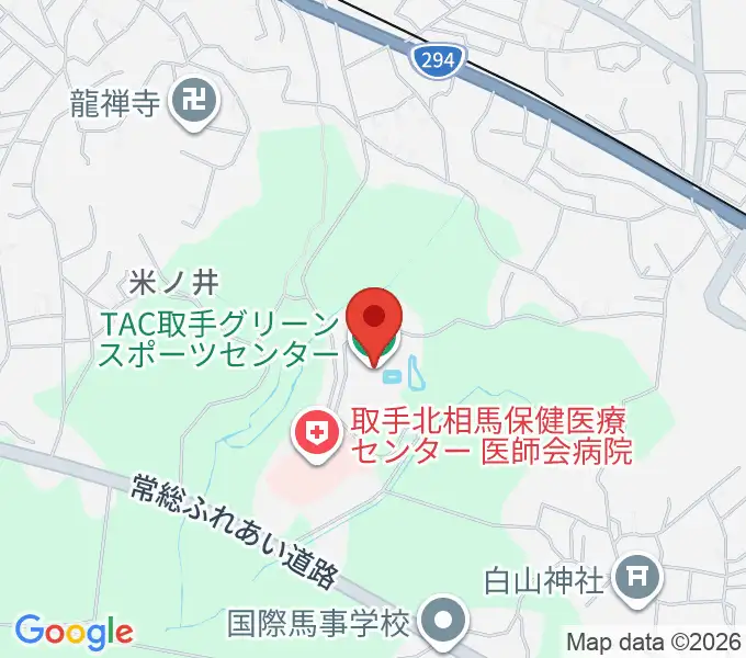 TAC取手グリーンスポーツセンターの地図