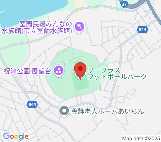 リーフラスフットボールパークの地図