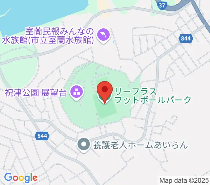 リーフラスフットボールパークの地図