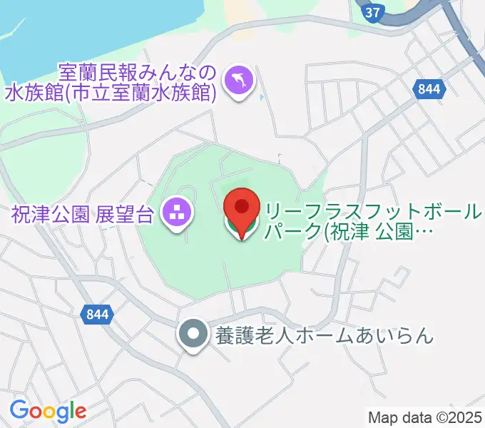 リーフラスフットボールパークの地図