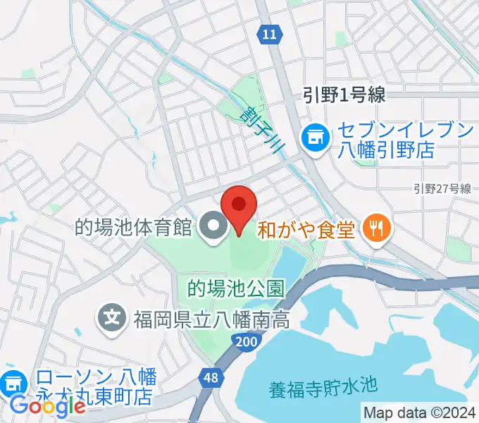 福岡トヨタ的場池スタジアムの地図