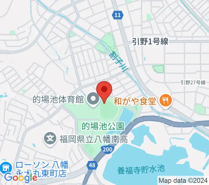 福岡トヨタ的場池スタジアムの地図