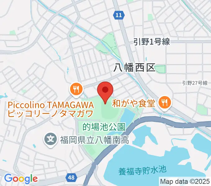 福岡トヨタ的場池スタジアムの地図