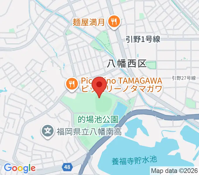 福岡トヨタ的場池スタジアムの地図