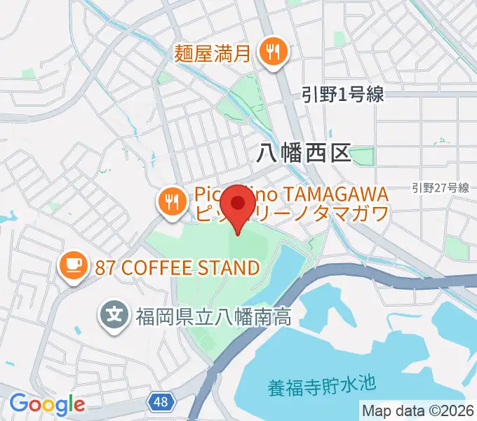 福岡トヨタ的場池スタジアムの地図