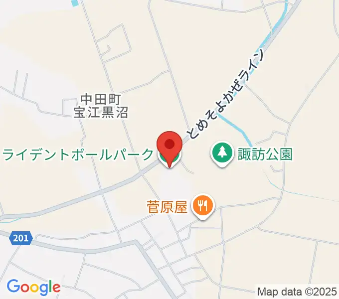 トライデントボールパークの地図