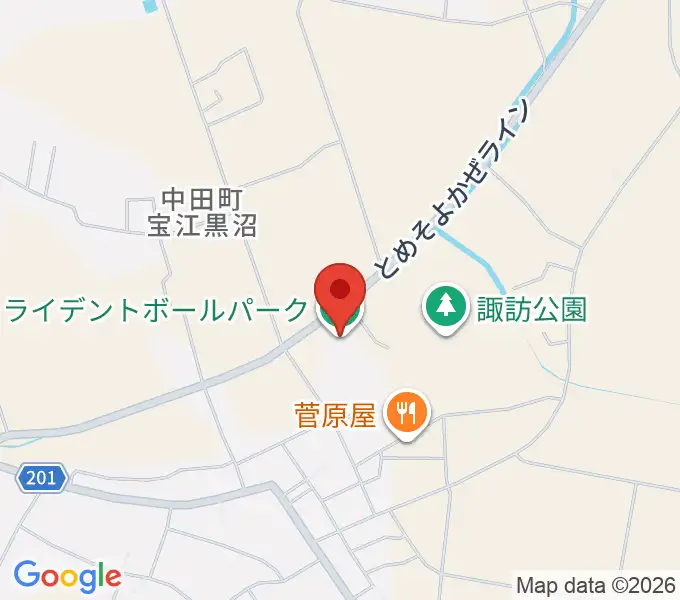 トライデントボールパークの地図