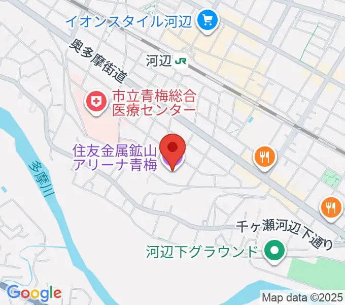 住友金属鉱山アリーナ青梅の地図