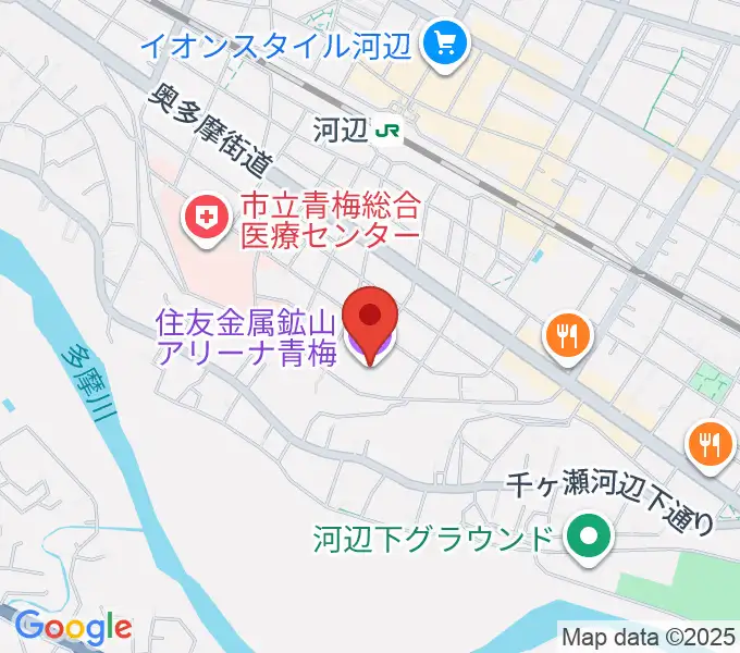 住友金属鉱山アリーナ青梅の地図