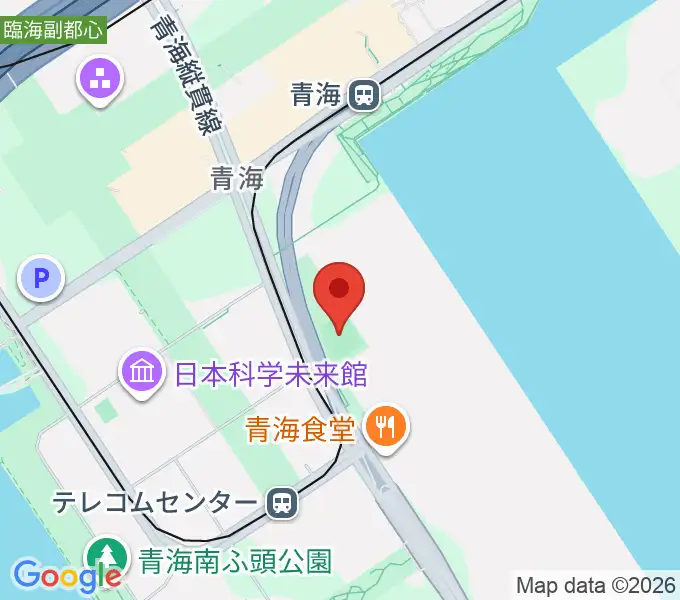 青海中央ふ頭公園 少年野球場の地図