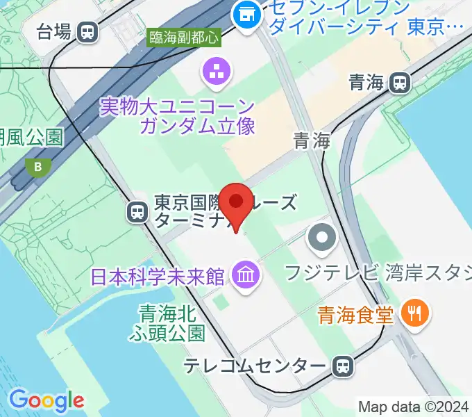 東京国際交流館プラザ平成の地図