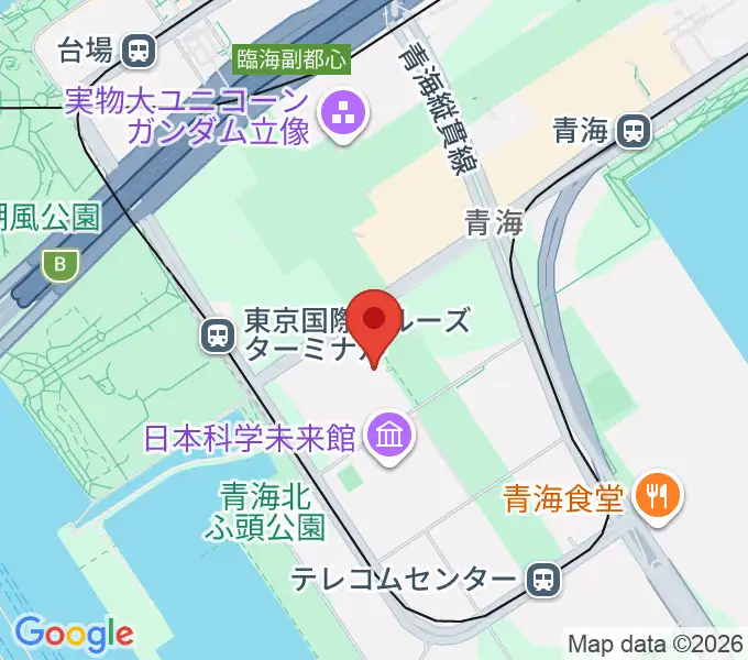 東京国際交流館プラザ平成の地図