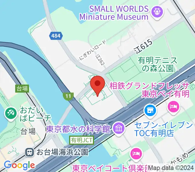 有明スポーツセンターの地図