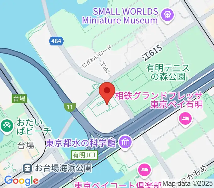 東京都虹の下水道館の地図