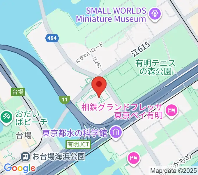 東京都虹の下水道館の地図