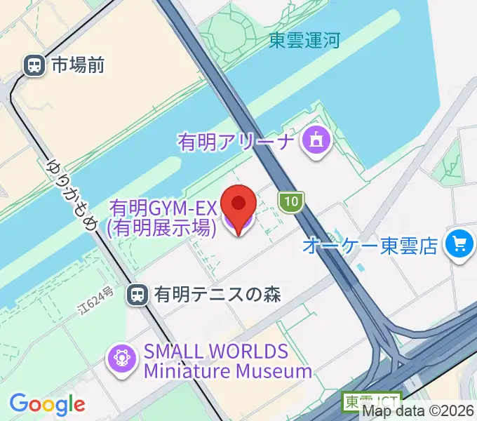 有明GYM-EXの地図