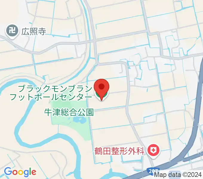 ブラックモンブランフットボールセンターの地図