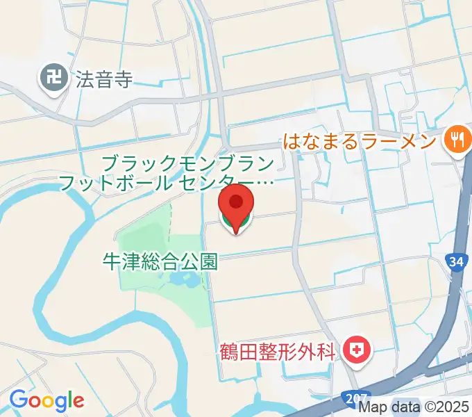 ブラックモンブランフットボールセンターの地図
