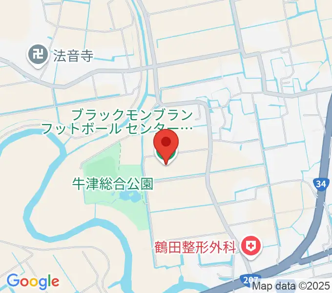 ブラックモンブランフットボールセンターの地図