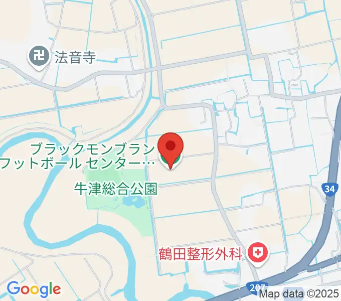 ブラックモンブランフットボールセンターの地図