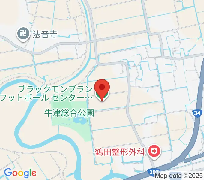 ブラックモンブランフットボールセンターの地図