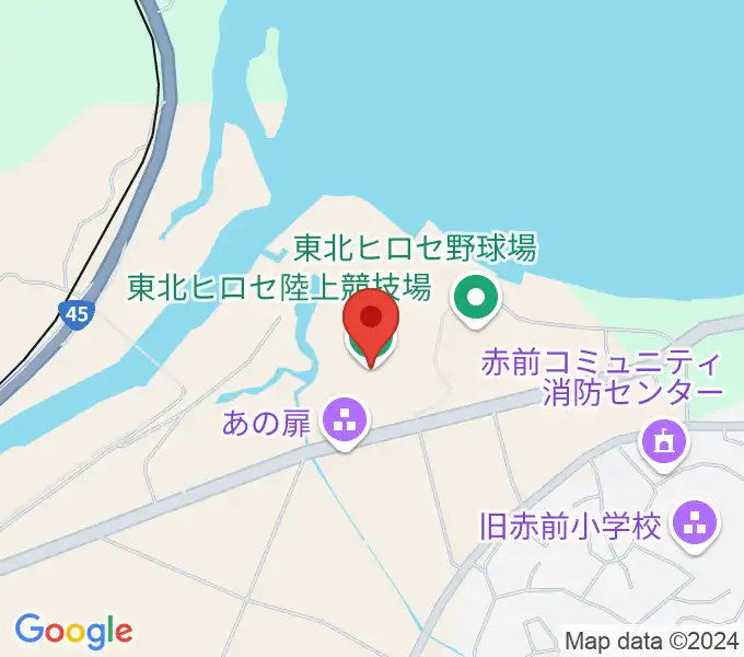 東北ヒロセ陸上競技場の地図