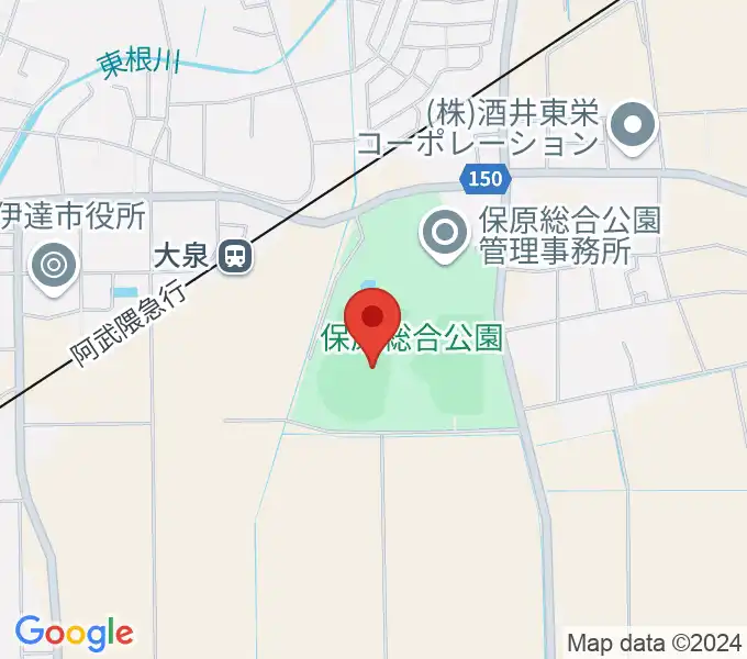 エフコム大泉球場の地図