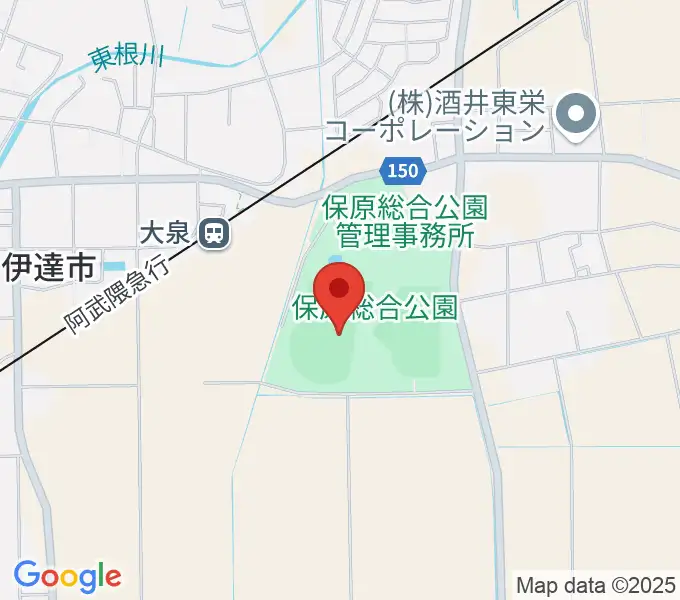 エフコム大泉球場の地図