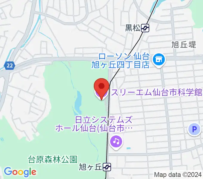 スリーエム仙台市科学館の地図