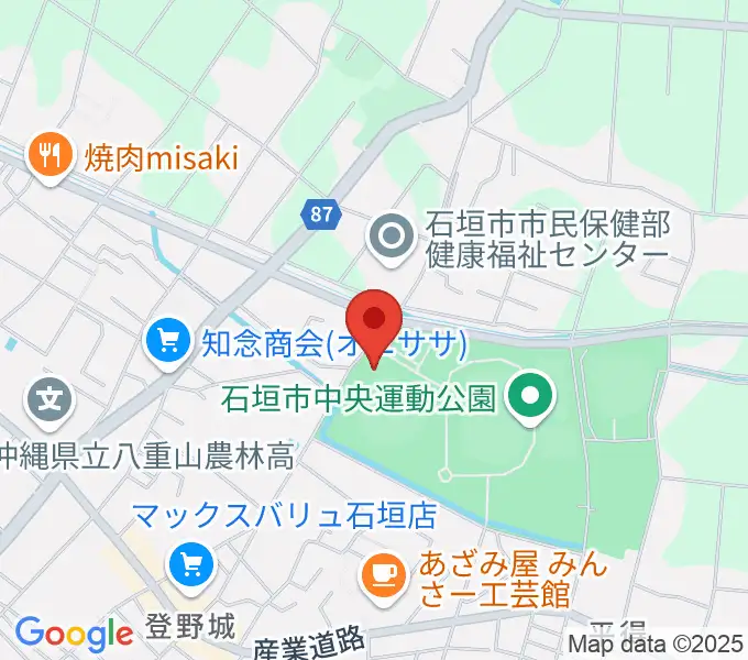 ロートスタジアム石垣の地図