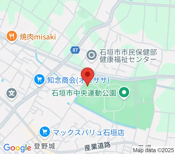 ロートスタジアム石垣の地図