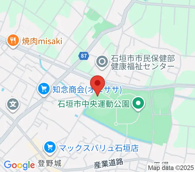 ロートスタジアム石垣の地図