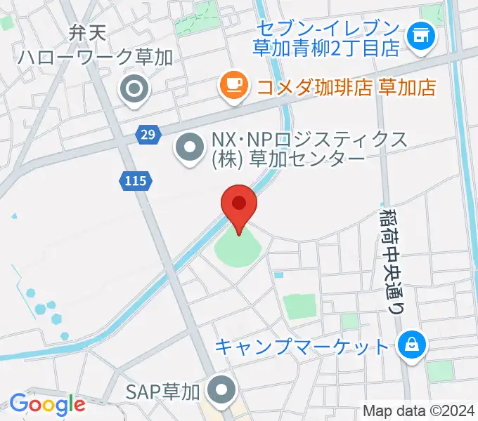 旭鋼管ベースボールパークの地図