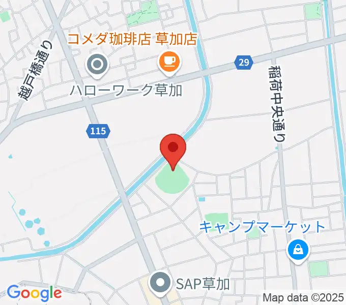 旭鋼管ベースボールパークの地図