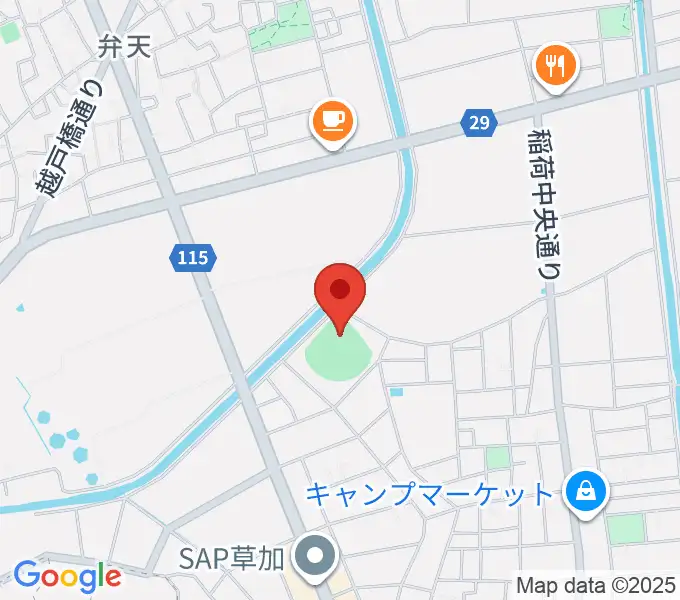 旭鋼管ベースボールパークの地図