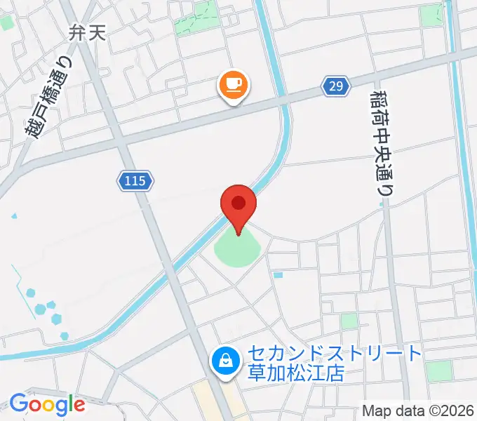 旭鋼管ベースボールパークの地図