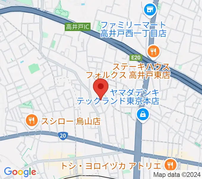 スタジオフォレスタの地図